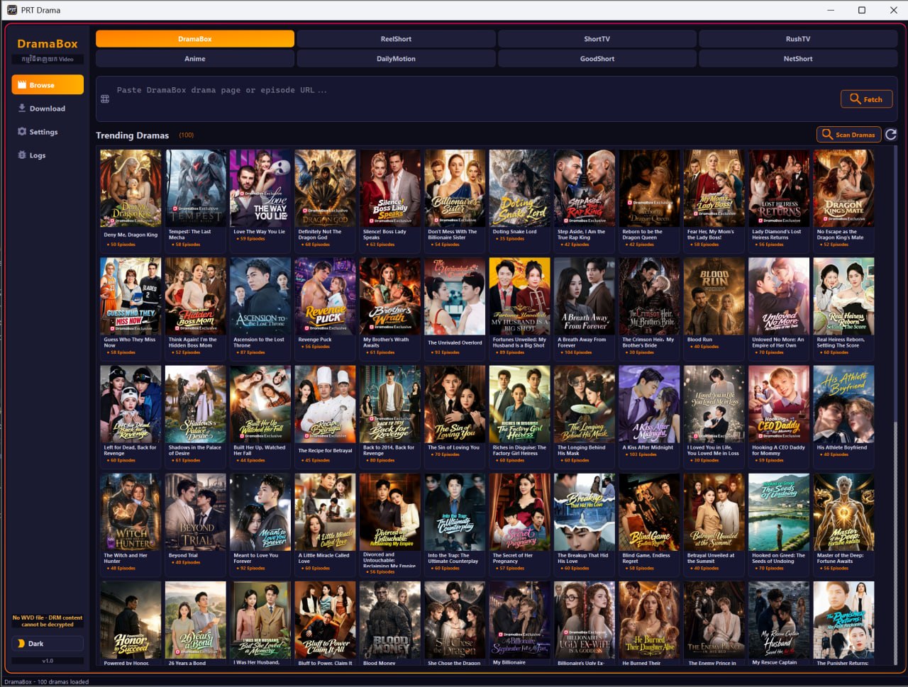 PRT Drama Downloader Tool